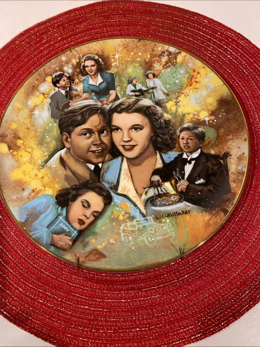 Vintage Judy and Mickey collectors plate